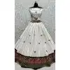 Silk Thread Embroidered Designer Wedding Wear Plus Size Lehenga Choli In White - 147971922