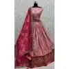 Pink Silk Thread Embroidered Designer Wedding Wear Plus Size Lehenga Choli - 147971924