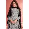 Black Georgette Embroidered Pakistani Palazzo Plus Size Salwar Kameez - 9674188776