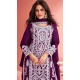 Purple Georgette Embroidered Pakistani Palazzo Salwar Kameez - 9674188777
