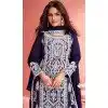 Blue Georgette Embroidered Pakistani Palazzo Plus Size Salwar Kameez - 9674188779