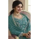Sky Blue Color Chinon Embroidered Prachi Desai Sharara Suit - 9676188787