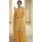 Yellow Chinon Embroidered Prachi Desai Sharara Suit - 9676188788