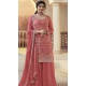 Orange Chinon Embroidered Prachi Desai Sharara Suit - 9676188789