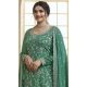 Green Chinon Embroidered Prachi Desai Sharara Suit - 9676188790