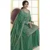 Green Chinon Embroidered Prachi Desai Plus Size Sharara Suit - 9676188790