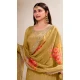 Mustard Chinon Embroidered Party Wear Prachi Desai Sharara Suit - 9686188860