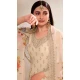 Cream Chinon Embroidered Party Wear Prachi Desai Sharara Suit - 9686188863