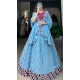 Georgette Sequins Work Party Wear Lehenga Choli In Sky Blue - 9706188947