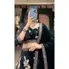 Plus Size Georgette Sequins Work Party Wear Lehenga Choli In Black - 9706188949