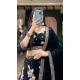 Georgette Sequins Work Party Wear Lehenga Choli In Black - 9706188949