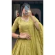 Pure Chanderi Weaving Work Navratri Wear Lehenga Choli In Pista Green - 9707188954