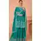 Sea Green Chinon Silk Embroidered Readymade Sharara Suit - 9727189106