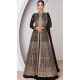 Georgette Embroidery Work Anarkali Style Salwar Suit In Black - 9728189112