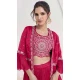 Rani Pink Georgette Embroidered Party Wear Readymade Salwar Suit - 9729189116