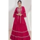 Rani Pink Georgette Embroidered Party Wear Readymade Salwar Suit - 9729189116