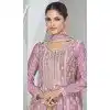 Silk Embroidered Party Wear Palazzo Plus Size Salwar Kameez In Lavender - 9731189119