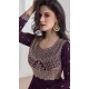 Silk Embroidered Party Wear Readymade Salwar Suit In Dark Purple - 9732189125