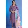 Lavender Roman Silk Embroidered Party Wear Readymade Salwar Kameez - 9846189961