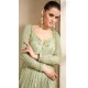 Jacquard Sequins Embroidery Work Party Wear Gown In Pista Green - 9850189975