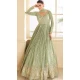 Jacquard Sequins Embroidery Work Party Wear Gown In Pista Green - 9850189975