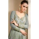 Jacquard Sequins Embroidery Work Party Wear Gown In Gray - 9850189977