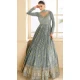 Jacquard Sequins Embroidery Work Party Wear Gown In Gray - 9850189977