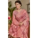 Pink Organza Silk Digital Print Work Designer Party Wear Saree - 9851189980