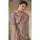 Grey Organza Silk Digital Print Work Designer Party Wear Saree - 9851189982