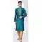 Rama Green Silk Zari Work Mens Readymade Kurta Pajama - 9704188878
