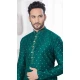 Green Silk Resham Work Mens Readymade Kurta Pajama - 9704188884