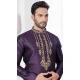 Wine Silk Zari Work Mens Readymade Kurta Pajama - 9704188891