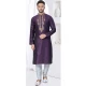 Wine Silk Zari Work Mens Readymade Kurta Pajama - 9704188891