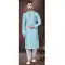 Sky Blue Silk Zari Work Mens Readymade Kurta Pajama - 9704188899