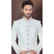 Off White Jacquard Silk Stone Work Wedding Wear Men Indo Western - 9705188917