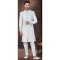 Off White Jacquard Silk Stone Work Wedding Wear Men Indo Western - 9705188917