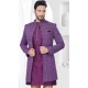 Winish Purple Dhupion Resham Work Wedding Wear Men Indo Western - 9705188918