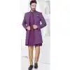 Winish Purple Dhupion Resham Work Wedding Wear Plus Size Men Indo Western - 9705188918