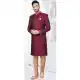 Maroon Jacquard Silk Resham Work Wedding Wear Men Indo Western - 9705188929