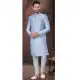 Light Lavender Jacquard Silk Woven Work Wedding Wear Men Indo Western - 9705188933