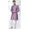 Lavender Jacquard Silk Resham Work Wedding Wear Men Indo Western - 9705188934