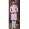 Light Purple Jacquard Silk Resham Work Wedding Wear Men Indo Western - 9705188941