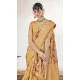 Yellow Organza Silk Digital Print Work Party Wear Saree - 9853190001