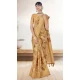 Yellow Organza Silk Digital Print Work Party Wear Saree - 9853190001