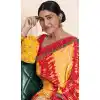 Cotton Digital Print Work Designer Party Wear Plus Size Saree in Yellow - 9862190102