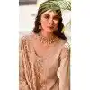 Plus Size Georgette Embroidered Party Wear Salwar Suit In Beige - 9891191070