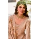 Georgette Embroidered Party Wear Salwar Suit In Beige - 9891191070