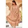 Plus Size Georgette Embroidered Party Wear Salwar Suit In Beige - 9891191070