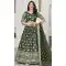 Jacquard Embroidery Work Designer Wear Lehenga Choli In Mehendi - 9892191073