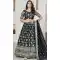 Jacquard Embroidery Work Designer Wear Lehenga Choli In Black - 9892191075